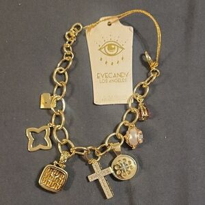 Eye Candy Gold Charm Bracelet